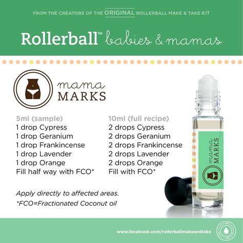 Mama Marks rollerball recipe - essential oils for postpartum skin roller bottle recipe; Babies and Mamas rollerball make and take; doTERRA essential oils; www.playthegracenotes.com