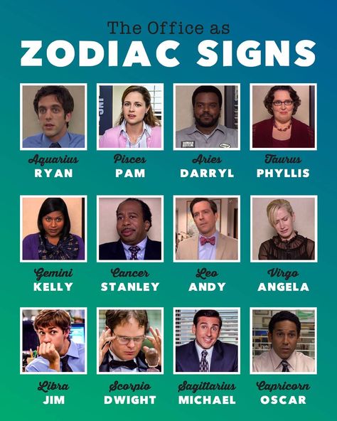 The Office | Dunder Mifflin on Instagram: “Which character are you?? - Tag a friend who needs to know theirs - Link is in my bio if you want the full explanation - #dundermifflin…” Which Character Are You, Dunder Mifflin, Sagittarius And Capricorn, Zodiac Signs Aquarius, Tag A Friend, Book Characters, The Office, Art Ideas, Zodiac Signs