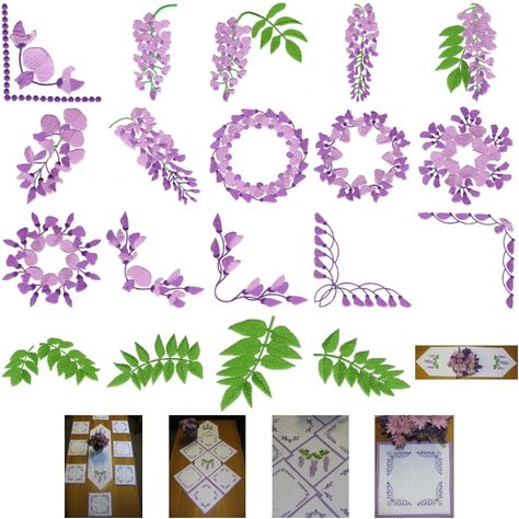 How To Draw Wisteria Step By Step, Wisteria Tree Drawing, Liyue Oc, Wisteria Drawing, Wisteria Embroidery, Wisteria Tattoo, Wisteria Embroidery Pattern, Wisteria Art, Wisteria Pattern