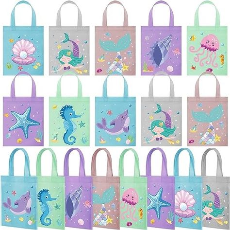 Amazon.com: 24 Pcs Under the Sea Party Goodie Bags Marine Sea Animals Party Favors Treat Bags for Baby Shower Birthday Party Decor (Cute Animal) : Home & Kitchen Sea Animals Party, Mermaid Party Favors Bags, Party Goodie Bags, Animal Party Favors, Mermaid Party Favors, Animals Party, Marine Sea, Birthday Gift Bags, Bridesmaid Bags