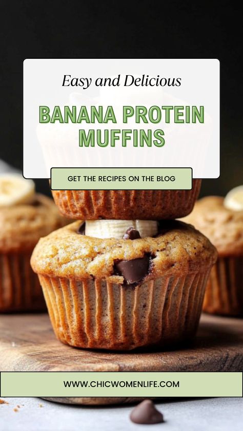 Banana Protein Muffins Banana Peanut Butter Protein Muffins, Whole Grain Banana Muffins, Breakfast Muffins High Protein, Vegan Banana Protein Muffins, Protein Shake Muffins, Banana Protein Muffins Almond Flour, High Protein Banana Oatmeal Muffins, Protein Banana Chocolate Chip Muffins, Banana Muffins With Protein Powder