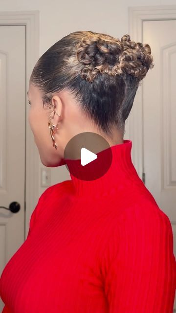 Julie Jones🍒 on Instagram: "Get ready for the Holidays with me! This Moisture Boost Travel Kit from @unclefunkysdaughter is the perfect kit to take with you for your holiday travels. It had everything I needed to create this cute look for Christmas dinner! This kit and all Uncle Funky’s Daughter products are available at @sallybeauty Supply and unclefunkysdaughter.com. Use my code JULZJONES for 15% off your online order! #getreadywithme #grwm #makeuptutorial #naturalhair #ponytailtutorial #curlyhair" Protective Styles For Short Natural Hair, Bun On Natural Hair, Julie Jones, Ponytail Tutorial, 4b Hair, Natural Hair Styles For Black, Natural Hair Bun Styles, Hair Styles For Black Women, Hair Braiding Styles