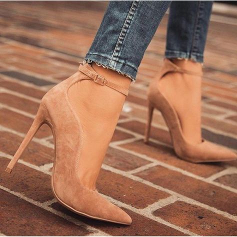 Women Ankle Strap Pumps Sandals Pointy Toe Shoes Fashion Casual Footwear-shoes-Vinny's Digital Emporium Black Wedding Shoes, Classy Heels, Pointed High Heels, Vegan Heels, Fall Heels, Pointy Toe Shoes, Womens Shoe, Prom Heels, Heels High