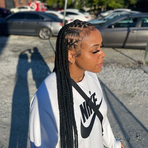 Fulani Rubber Band Braids, Fulani Braids With Rubber Bands, Fulani Braids With Design, Freestyle Fulani Braids, Freestyle Fulani, Hair Braid Designs, Protective Braids, College Hairstyles, Quick Braided Hairstyles