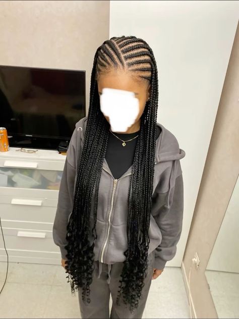 Straight Back Box Braids, Fulani Braids Simple, Straight Up Braids, Two Braids Hairstyles, Braided Hairstyles For Black Women Cornrows, African Hair Braiding Styles, Cute Curly Hairstyles, Braided Hairstyles For Teens, Hairstyles Updo