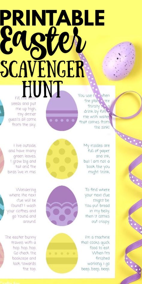 The kids will love this Easter scavenger hunt that gives them clues to their hidden Easter basket! Grab this free printable for a fun Easter morning. #easter #printable #kidscrafts #scavengerhunt #easterkidscrafts #kidsprintables #craftsbyamanda Easter Basket Scavenger Hunt Clues, Easter Basket Scavenger Hunt, Easter Basket Hunt, Easter Riddles, Easter Scavenger Hunt Clues, Teen Easter Basket, Clue Cards, Easter Scavenger Hunt, Valentine Bingo