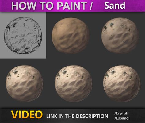 Sand Tutorial Digital, How To Draw Sand Digital, Sand Texture Drawing, Sand Digital Art, Sand Video, Earth Texture, Sand Drawing, Sand Texture, Digital Inspiration