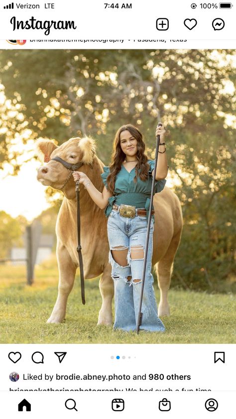 Western Senior Picture Ideas, Cowgirl Senior Pictures, Farm Senior Pictures, Fair Pictures, Cute Senior Pictures, Senior Photoshoot Poses, Western Photoshoot, Country Photography, Cow Photos