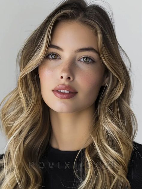 Explore 34 Stunning Blonde Highlight Ideas for All Hair Types and Seasons in 2024 Dark To Light Brown Hair, Champagne Blonde Highlights, Blonde Highlight Ideas, Hazel Eyes Hair Color, Blonde Hair For Hazel Eyes, Blonde Green Eyes, Hazel Green Eyes, Highlight Ideas, Blonde Streaks