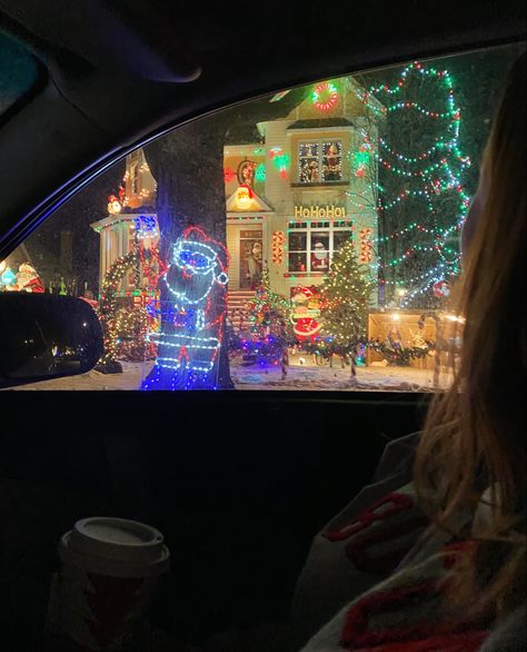 Christmas lights | Downtown Naperville | IL | Cozy aesthetic | Christmas Aesthetic Christmas Lights Neighborhood, Drive Through Christmas Lights, Cozy Aesthetic Christmas, Newyear Decoration, Christmas Downtown, Looking At Christmas Lights, Christmas Lights Aesthetic, Nostalgic Christmas, Christmas Experiences