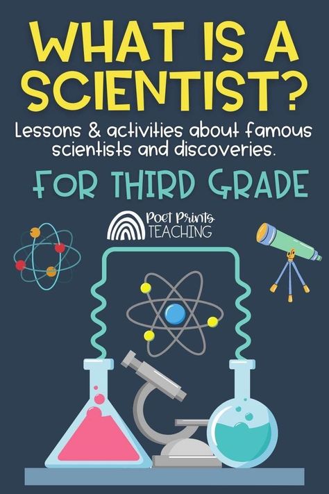 What is a scientist? How are discoveries made, and what happens next? Explore science lessons for 3rd grade that are all about famous scientists and discoveries! The perfect science lessons for back to school. What Is A Scientist Activity, Science 3rd Grade, What Do Scientists Do, What Is A Scientist, Back To School Science, 3rd Grade Science, Science Lessons Elementary, Elementary Science Classroom, Elementary Science Activities