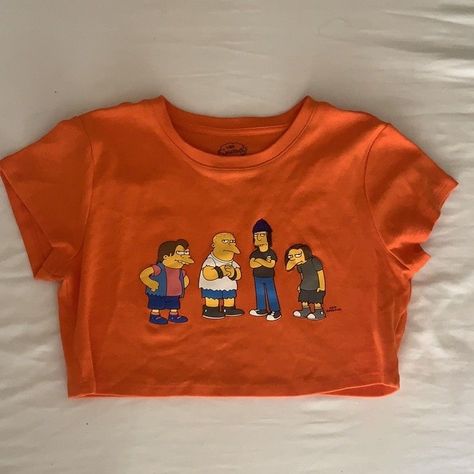 graphic tee Cool Tops, Trendy Summer Outfits, Baggy Pants, Teenage Fashion Outfits, The Simpsons, Cute Casual Outfits, Aesthetic Fashion, Cute Tops, Dm Me