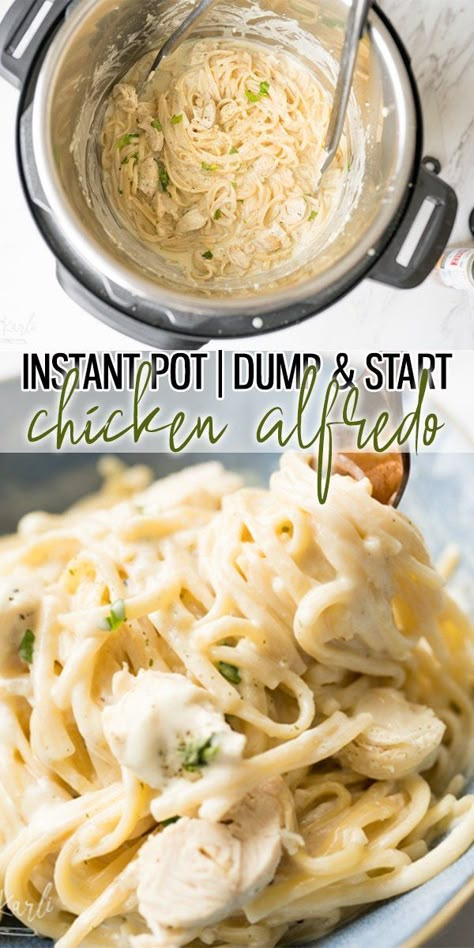 Instant Pot Chicken Alfredo is the ultimate dump and start, one pot dish! The pasta is cooked right in made from scratch Alfredo Sauce making it flavor packed! The chicken is perfectly cooked, EVERY time! This is so easy, even someone using their pot for the first time will excel!  |Cooking with Karli| #instantpot #instantpotrecipe #alfredo #chickenalfredo #dumpandstart #easy Fetuchini Alfredo, Instant Pot Chicken Alfredo, Fetuccini Alfredo, Instant Pot Dump, Simple Chicken Alfredo Recipe, Budget Dinner, Instapot Meals, Alfredo Sauce Recipe Easy, Cooking With Karli