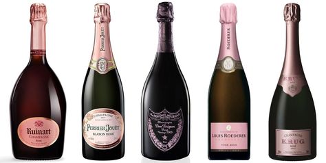 The 16 Best Rosé Champagnes- TownandCountrymag.com Top Champagne Brands, Red Wine Hot Chocolate, Types Of White Wine, Red Wine Benefits, Cheap Champagne, Rose Bottle, Personalized Champagne Glasses, Different Types Of Wine, Champagne Brands