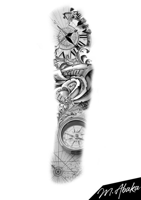 Compass Tattoo Design Men Half Sleeves, Compass Tattoo Design Men, Half Sleeve Tattoos Sketches, Blessed Tattoos, Left Arm Tattoos, Compass Tattoo Design, Forearm Sleeve Tattoos, Nautical Tattoo, Half Sleeve Tattoos For Guys