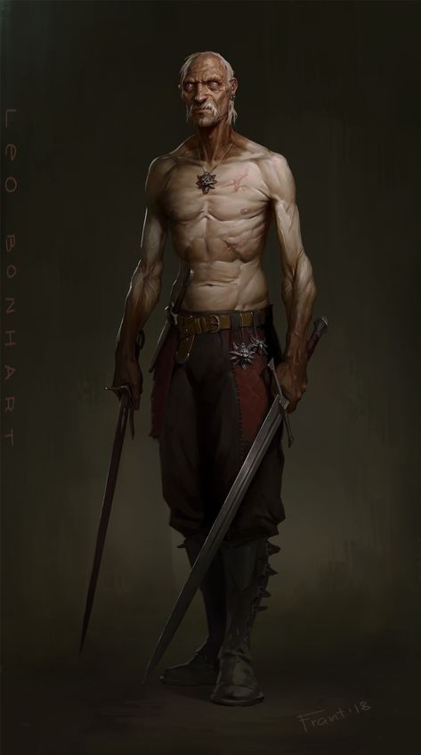 ArtStation - Leo Bonhart, Dmitry Skvortsov The Witcher Art, Wolf Cat, The Witcher Books, Witcher Art, 다크 판타지, Dungeons And Dragons Characters, Fantasy Warrior, Bounty Hunter, Fantasy Rpg