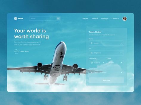 Travel Booking Website Design, Airline Website Design, Flight Booking Website Design, Flight Booking App, Flight App, Airport Theme, Flight Logo, Travel Website Design, Restaurant Website Design