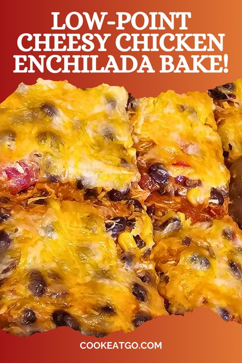 Check out this flavorful Weight Watchers Chicken Enchilada Bake! Packed with tender chicken, savory enchilada sauce, and gooey cheese, it's a family favorite that won't wreck your healthy eating goals. This works out to 3 Weight Watchers points per serving. Perfect for busy weeknights, Taco Tuesday, or cozy weekends at home. Pin to your weight watchers recipes pinterest board for later. Weight Watcher Rotisserie Chicken Recipe, Weight Watcher Recipes With Rotisserie Chicken, Weight Watchers Chicken Enchilada Bake, Zero Point Weight Watchers Recipes Dinner, Weight Watchers Recipes Chicken, Ww Lunch Recipes, Weight Watcher Chicken Recipes, Weight Watchers Meal Prep, Zero Point Weight Watchers Recipes