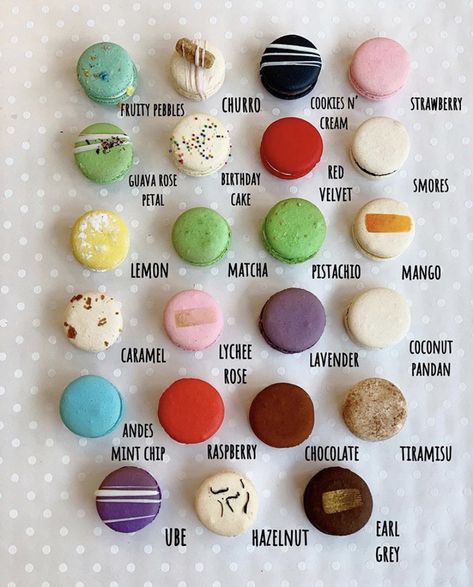 Cool Macaron Flavors, Starburst Macarons, Cute Macaron Ideas, Macaron Recipe Flavors, Homemade Macaroons, Macaron Business, Macaroons Flavors, French Macaroon Recipes, Macaron Ideas