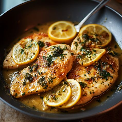 Savor this classic Chicken Piccata recipe with lemon and capers for a quick and delightful dinner that’s sure to impress! Lemon And Caper Chicken, Lemon Piccata Chicken, Chicken Piccata Easy, Lemon Caper Chicken, Lemon Chicken Piccata, Capers Recipe, Recipe With Lemon, Capers Chicken, Piccata Recipe