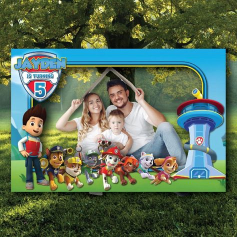 Rescue Bots Birthday, Frame Backdrop, Birthday Photo Booth, Super Mario Bros Party, Selfie Frame, Birthday Photo Booths, Rescue Bots, Patrol Party, Paw Patrol Party