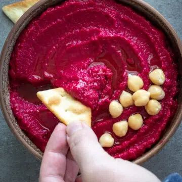 Beetroot Hummus Without Tahini - A Red Spatula Beet Appetizer, Hummus Recipe With Tahini, Hummus Recipe Without Tahini, Beetroot Hummus Recipe, Hummus Without Tahini, Beet Hummus Recipe, Classic Hummus, Beetroot Hummus, Superbowl Appetizers