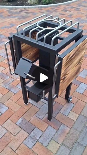 Rocket Stove Oven, Diy Steel Projects, Cool Welding Projects Ideas, Welding Furniture, Metal Welding Projects, Bbq Grill Diy, Weld Idea, Welder Art, Diy Grill Station