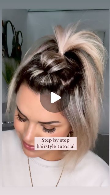 Fall Hairstyles For Fine Hair, Short Fast Hairstyles, Short Medium Length Hair Styles, Short Hair Dos Easy Simple Updo, Ways To Style Chin Length Hair, Hairstyles For Short Hair Curly Style, What To Do With Bangs, Hair Do For Medium Length Hair, Easy Hair Styles Short Hair