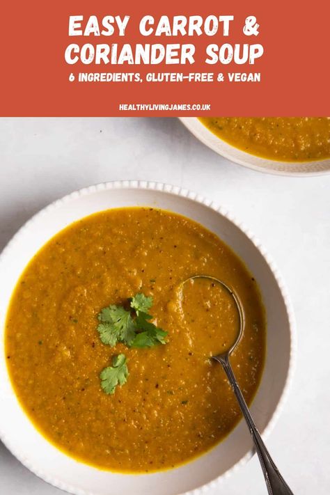 Carrot And Coriander Soup, Soup Maker Recipes, Coriander Soup, Spicy Carrots, Soup Maker, Healthy Ingredients, Healthy Ingredient, Paleo Gluten Free, Free Recipes