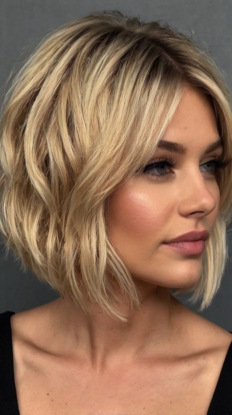 🌹 Must-Try Bob Pendek Short Bob Hairstyles | Magnificent Statement 💄 Voluminous Bob, Hair Bangs And Layers, Bob Pendek, Textured Bobs, Bangs And Layers, Trendy Bob, Bob Cuts, Easy Morning, Voluminous Hair