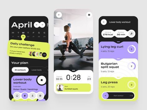 Gym App, Track Workouts, Digital Product Design, Mobile Application Design, App Concept, Mobile App Design Inspiration, Text Logo Design, Sports App, Tracking App