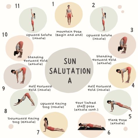 Sun Salutation A Sequence, Sun A Variations, Sun Salutation A And B, Sun Salutation B, Sun Salutation A, Sun Salutation Sequence, Yoga Sun Salutation, Yoga Routines, Yoga Facts