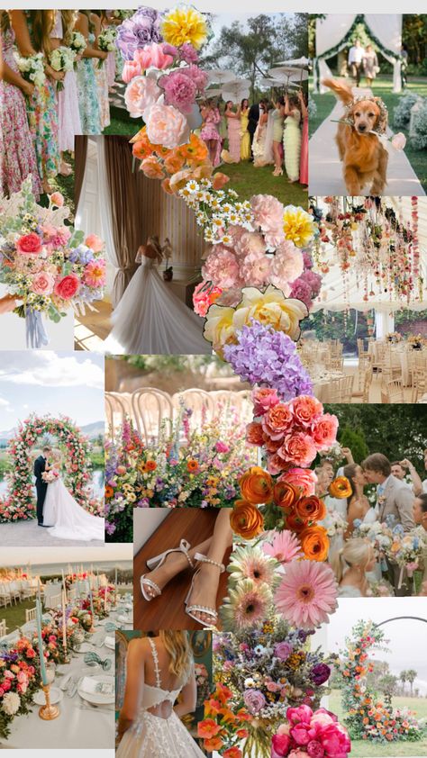 #flowers #weddingmoodboard #wildflowers Jewel Tone Wedding Theme, Wildflower Wedding Theme, Church Wedding Flowers, Jewel Tone Wedding, Dream Wedding Decorations, Garden Party Wedding, Wildflower Wedding, Whimsical Wedding, Wedding Mood Board