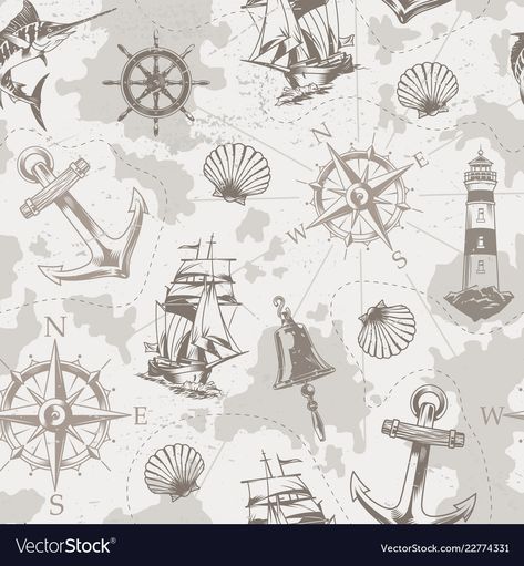 Nautical Theme Nursery, Nautical Logo, Nautical Wallpaper, Wallpaper Project, Nautical Pattern, Theme Nursery, Deco Stickers, Nautical Design, Compass Rose