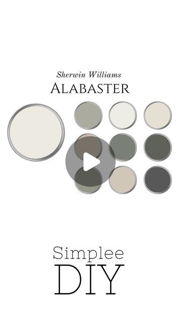 Loralee AhMu on Instagram: "DETAILS👇🏼  Let me help you take the guesswork out of choosing paint colors.   Introducing Simplee DIY’s latest Whole House Paint Palette, showcasing the timeless and beloved neutral, ALABASTER by Sherwin Williams!  This professionally curated guide pairs Alabaster with a selection of coordinating shades, ensuring your entire home feels harmonious and well-designed.   It’s like having a personal designer at your fingertips, giving you the confidence to transform your space with ease.   Whether you’re refreshing a single room or updating your entire home, this palette will help you achieve a stunning, cohesive look that feels both modern and timeless.  What’s included: ▪️A detailed 30+ paint palette guide ▪️10 expertly curated paint colors ▪️Detailed color descr Alabaster Color Palette, Whole House Paint Palette, House Paint Palette, Modern Paint Colors, Alabaster Color, Sherwin Williams Alabaster, Choosing Paint, Farm Ideas, Single Room