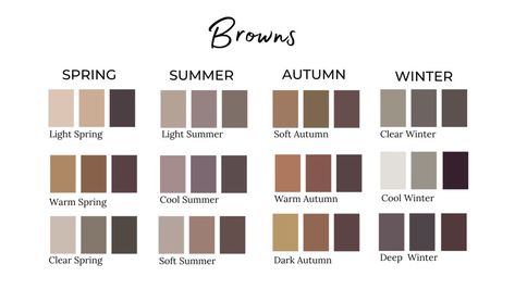 Color Season Palette, 12 Color Seasons, Season Palette, Deep Autumn Palette, Color Analysis Summer, Summer Skin Tone, True Spring Colors, Autumn Color Palette Fashion, Cool Summer Palette