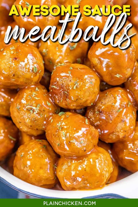 Sauce For Chicken Meatballs, Party Meatballs Crockpot, Easy Meatball Sauce, Party Meatballs, Chicken Meatball, Glazed Meatballs, Meatball Sauce, Appetizer Meatballs, Best Meatballs