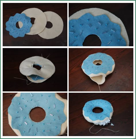 felt donuts Felt Food Diy, Felt Food Patterns, Felt Cake, Red Ted Art, Diy Donuts, Pretend Play Food, Felt Play Food, Felt Crafts Diy, Felt Food