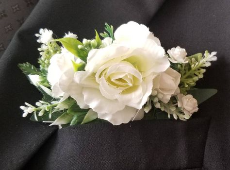 White Pocket Boutonniere, Boutonniere White Rose, Pocket Square Boutonniere, Square Boutonniere, Boutonniere White, Pocket Boutonniere, Pink Boutonniere, White Pocket Square, White Boutonniere