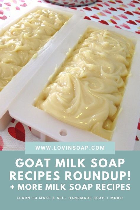 Easy Goat Milk Soap Recipe, Diy Goat Milk Soap, Recipes Buttermilk, Goat Milk Soap Recipe, Milk Soap Recipe, Homemade Goat Milk Soap, Natural Soaps Recipes, Goat Milk Recipes, Easy Soap Recipes