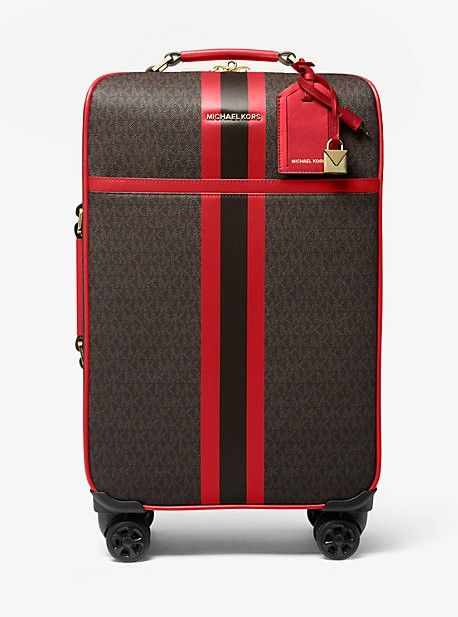 Monogrammed Luggage, Monogram Luggage, Designer Luggage, Michael Kors Bedford, Long Haul Flight, Designer Tote Bags, Travel Suitcase, Bags Michael Kors, Suitcase Traveling