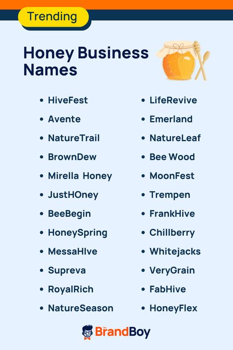 Honey Name, Honey Business, Names Generator, Honey Brand, Pretty Names, Name Generator, Brand Marketing, Generators, Cool Names