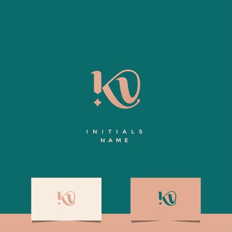 Kv Logo, Christmas Trifle, Monogram Logo Design, Name Logo, Hello My Name Is, Trifle, Monogram Logo, Premium Vector, Graphic Resources