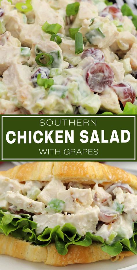 Chicken And Grape Salad, Dinnerin321 Chicken Salad, Chicken Grape Salad Sandwich, Southern Living Chicken Salad, Chicken Salad With Red Grapes, Chicken Salad Recipe With Grapes And Apples, Chicken And Grape Salad Recipe, Chicken Salad With Grapes And Almonds, Southern Chicken Salad Recipe Paula Deen