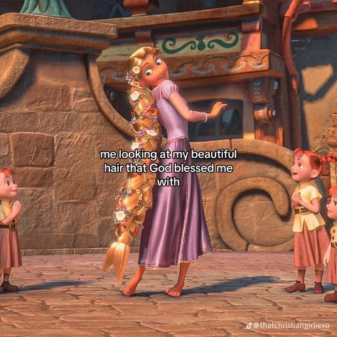 Cute Rapunzel, Aesthetic Bible, Rapunzel Disney, Gods Princess, My Blessings, Christian Affirmations, Bible Humor, Christian Jokes, I Love You God