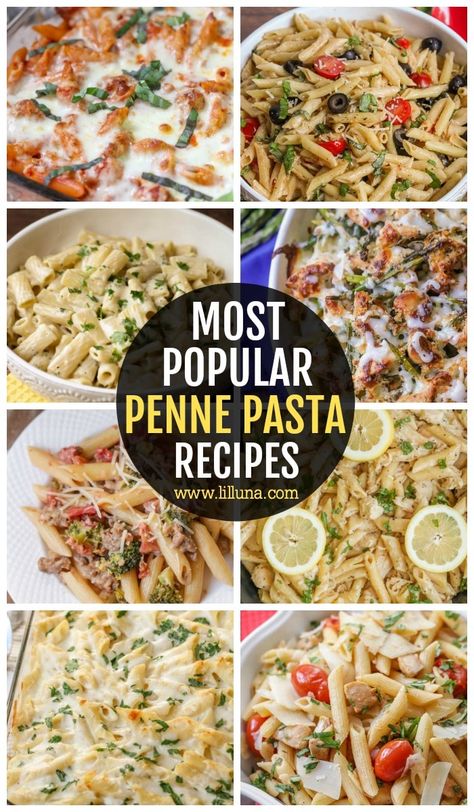 Cold Penne Pasta Recipes, Types Of Pasta Dishes, Penne Noodle Recipes, Penne Rigate Recipes, Easy Penne Pasta Recipes, Baked Penne Pasta Recipes, Penne Pasta Salads, Prep Dinners, Italian Sausage Recipes Pasta