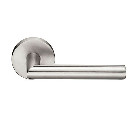 Emtek stainless steel stuttgart lever handle Modern Door Hardware, Interior Door Hardware, Doors Handles, Front Door Styles, Door Handles Modern, Contemporary Doors, Door Upgrade, Doors And Hardware, Steel Door