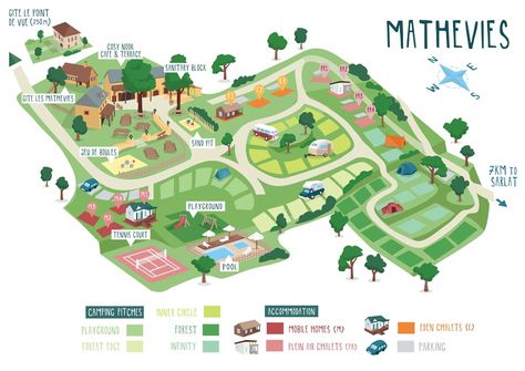 Campsite Map illustration kerryhyndman.co.uk Maps Illustration Design, Zoo Map, Village Map, Kentish Town, Infographic Map, Map Illustration, Hand Drawn Map, Drawn Map, Tourist Map