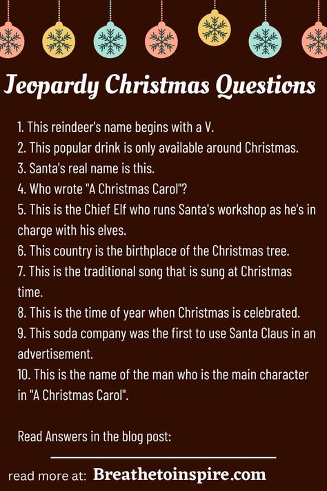 Christmas Party Itenary, Christmas Jeapordy Questions Free, Diy Christmas Jeopardy Board, Free Christmas Jeopardy Questions And Answers, Holiday Jeporady, Holiday Jeopardy Questions, Christmas Jeporady Questions, Christmas Jeopardy For Kids, Family Jeopardy Categories