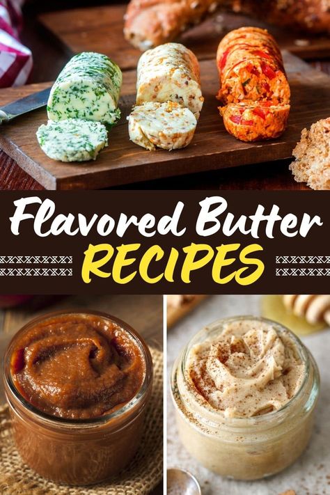 These flavored butter recipes are fantastic! They’re sweet, savory, creamy, and you 'butter' believe they'll add a new level of yum to your meals. Flavored Butter Recipes, Butter Recipes Homemade, Cranberry Butter, Diy Butter, Compound Butter Recipe, Herb Butter Recipe, Slow Cooker Apple Butter, Seasoned Butter, Infused Butter